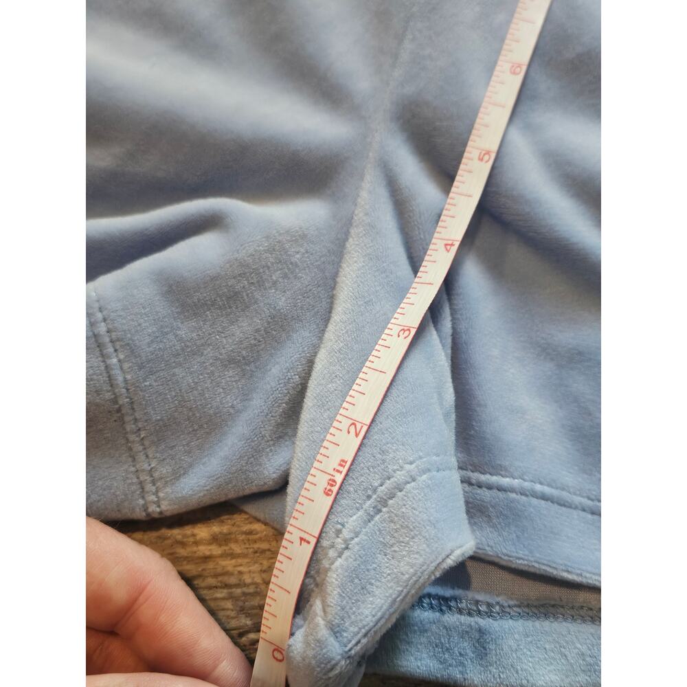Altar'd state womens XL velour crop hoodie shorts track suit set baby blue y2k - Picture 8 of 8